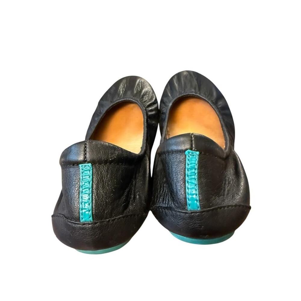 EUC TIEKS Black Leather Ballet Flats 7 $50 - Picture 6 of 8